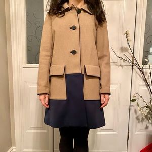 Club Monaco Wool Colour Blocked Jacket (Size XS)